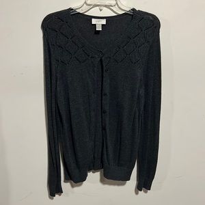 Lightly worn Grey button up sweater